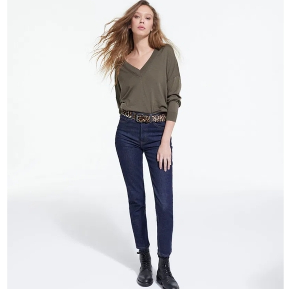 The Kooples Slim Fit Straight Leg Jeans High Rise Dark Wash 27 - Picture 16 of 16